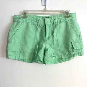 Mint Green Banana Republic Body Linen Cargo Shorts
